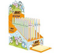 Bic cristal pastel figurines expositor con 40 boligrafos de bola - cue