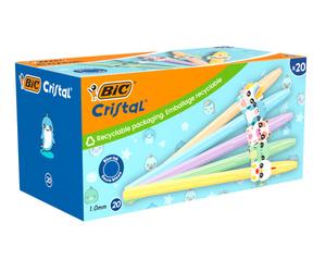 Bic cristal pastel figurines pack con 20 boligrafos de bola - cuerpo o