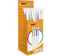 BIC Cristal Up Bolígrafos Bonitos de Colores Punta Media (1,2 mm) - Colores de Moda Surtidos, Caja de 20 Unidades