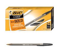 BIC Bolígrafo Cristal Xtra Bold - Punta gruesa 1,6 mm, negro, 24 unidades