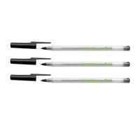 BIC ECOlutions - Lote de 3 bolígrafos redondos, color negro