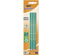 BIC Evolution Ecolutions - Blíster de 4 lápices de grafito hexagonal