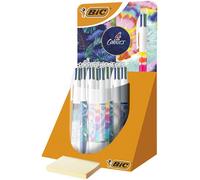 BIC Expositor de 30 Bolígrafos de 4 Colores Botanical y Tie Dye