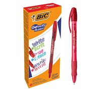 BIC Gel-ocity Illusion bolígrafos de Gel Borrables punta media (0,7 mm) - Rojo, Caja de 12 unidades