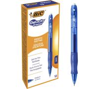 BIC Gel-ocity Original Bolígrafo de Gel Retráctil de Punta Media 0,7mm Azul (Caja de 12 Uds.)
