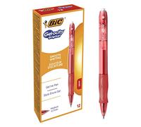 BIC Gel-ocity Original Bolígrafo de Gel Retráctil de Punta Media 0,7mm Rojo (Caja de 12 Uds.)