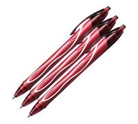 BIC Gel-ocity Quick Dry Bolígrafos Tinta en Gel Punta Media (0,7 mm) - Rojo, Caja de 12 Unidades - Bolígrafo retráctil con tinta de secado ultrarrápido (Paquete de 3)