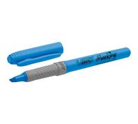 Bic highlighter grip marcador fluorescente - tinta con base de agua - punta biselada - trazo entre 1.60 y 3.30 mm - color azul (12 uds)