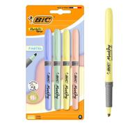 Bic highlighter grip pack con 4 marcadores fluorescentes pastel - punt