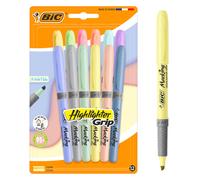 Bic highlighter grip pastel pack con 12 marcadores fluorescentes paste
