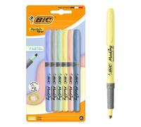 Bic highlighter grip pastel pack con 6 marcadores fluorescentes pastel