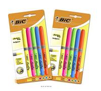 BIC Highlighter Grip Subrayadores con Punta Biselada Modular y Tinta con Base de Agua - 10 (2 Packs de 5)