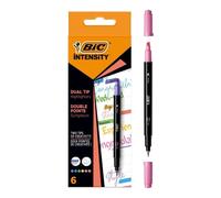 Bic Intensity Dual Tip · Marcadores Punta Biselada y Fina · Colores Surtidos