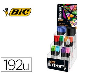 Bic Intensity Fine Rotuladores de punta de fibra 0,4 mm Colores Surtidos con Expositor