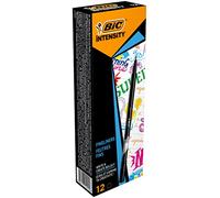 BIC Rotuladores Intensity Fine – Punta fina (0,8 mm) – Negro, Caja de 12 unidades