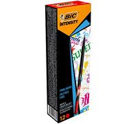 BIC Intensity Fine rotuladores punta fina (0,8 mm) - Rojo, Caja de 12 unidades