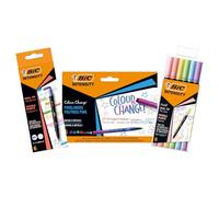 BIC Intensity Pack, Lettering. 3 Paquetes que incluyen: 6 Rotuladores de Doble Punta, 6 Rotuladores Doble punta colores pastel y 6 rotuladores que cambian de color.