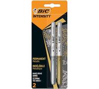 BIC Marking Metallic Colours Permanent Markers, Medium Bullet Tip Pens, Gold and