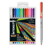 BIC Rotuladores Intesity Medium – punta media 0,8 mm, blíster 12 colores surtidos
