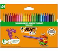 BIC Ceras de colores Plastidecor Kids – 24 unidades – Colores vivos para material escolar