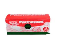 Bic kids ceras plastidecor - pack de 25 ceras, color verde oscuro