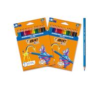 BIC Lápices de colores Kids Evolution ECOlutions 2 paquetes de 18