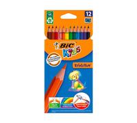 BIC Lápices de colores Kids Evolution – Colores surtidos, Pack de 12