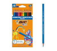 BIC Lápices de colores Kids Evolution – Colores surtidos, Pack de 12