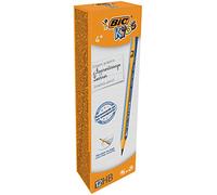 BIC Kids Jumbo Triangular Learner Lápices de Grafito HB para Niños - Óptimo para enseñar a Escribir - Azul, Caja de 12 Lápices