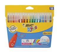 BIC Kids Kid Couleur Rotuladores Punta Media - Multicolor, Estuche de 18 Unidades