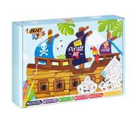 BIC Kids My Pirate: Ceras y Lápices de Colores, Juegos de Papel, Adhesivos, Mapa del Tesoro - Caja de 47