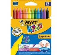Bic Kids Plastidecor Crayones vivos afilables, paquete de 12 crayones a partir d