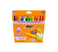 Bic Kids Visa - Estuche con 8 rotuladores de colores de tamaño XL, Multicolor, Wallet x 12