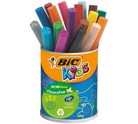 BIC Kids Visacolor XL ECOlutions rotuladores de colores con Punta Ancha - colores Surtidos, Bote de 18 unidades