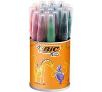 BIC Kids Visaquarelle Rotuladores de Colores Punta Pincel para Niños a Partir de 3 años - Pote de 18 Colores