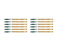 BIC - Lote de 12 bolígrafos «Cristal orange» de punta fina, color verde