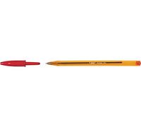 BIC - Lote de 12 bolígrafos de punta fina (punta fina), color rojo