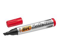 BIC - Lote de 12 rotuladores permanentes Marking 2300, punta cuadrada, color roj