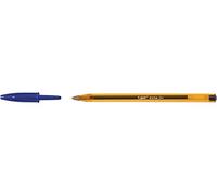 BIC - Lote de 6 bolígrafos «Cristal orange» de punta fina, color azul