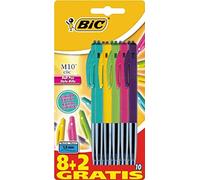 BIC M10 Clic - Bolígrafo retráctil multicolor (10 unidades)
