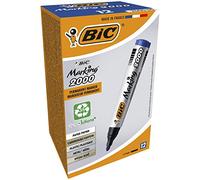 BIC Marking 2000 820914 - Rotulador Permanente (Trazo de 1,7 mm, 12 Unidades), Color Azul