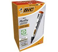 BIC Marcadores permanentes Marking 2000 Ecolutions – Caja de 12 – Rojo