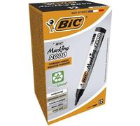 Bic marking 2000 ecolutions rotulador permanente - punta de 4.95 mm - tinta con base de alcohol - ecologico - secado rapido - color negro (12 uds)