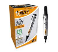 BIC Marcadores permanentes Marking 2300 ECOlutions Punta media biselada Caja 12 Negro
