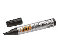 Bic marking 2300 ecolutions rotulador permanente - punta biselada - trazo 3,7 - 5,5mm - tinta con base de alcohol - secado rapido - color negro (12 uds)