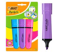 Bic marking highlighter flat pack de 3 marcadores fluorescentes - punt