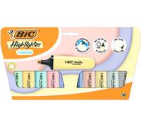 Bic marking highlighter flat pastel pack de 10 marcadores fluorescente