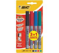 BIC Marking Pocket 1445 Rotuladores permanentes (4 unidades) Parent Spig9, color multicolor paquete de 4