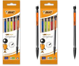 BIC Matic Original Porte-Mines 0,7 mm HB, Facile à utiliser, Pour l'Ecole, au bureau ou à la Maison - Couleurs Assorties, Pochette de 5 (Paquete de 2)