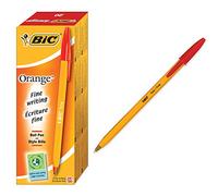 BIC Orange Fine Stick Ballpoint Pen Fin rojo 20pieza (S) - Bolígrafo (Stick Ballpoint Pen, rojo, naranja, fin, plástico, carbono Tungsteno)